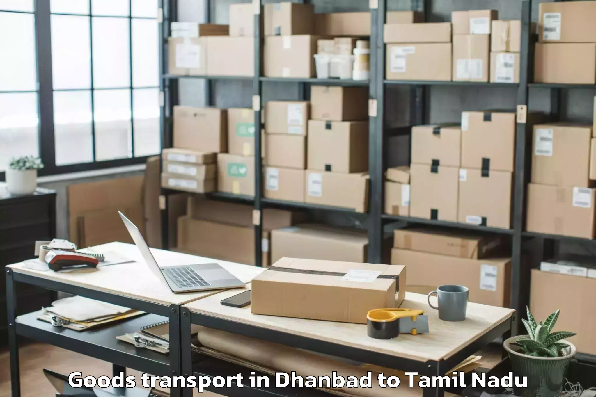 Top Dhanbad to Panruti Goods Transport Available